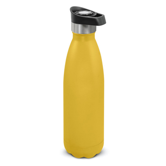Mustard Push Button Powder Coated Vacuum Bottles